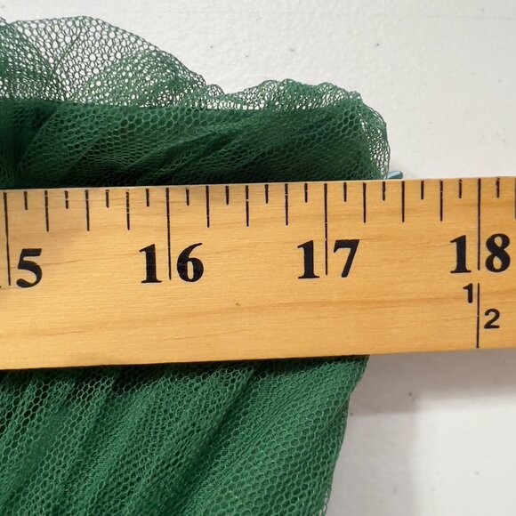 ASOS Women’s Green One-Shoulder Pleated Tulle Cocktail Holiday Midi Dress Size 8 - Picture 11 of 11